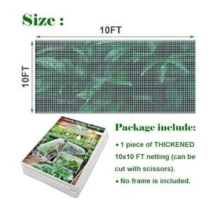 NEW Garden Mesh Net 10 ft x 10 ft Ultra Fine Mesh Insect Barrier Plants Outside
